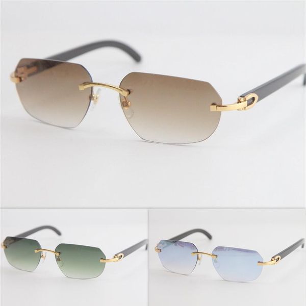 vintage men women rimless sunglasses genuine natural black buffalo horn glasses driving c decoration gold designer mens women luxu225l, White;black
vintage men women rimless sunglasses genuine natural black buffalo horn glasses driving c decoration gold designer mens women luxu225l, White;black