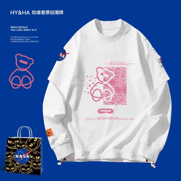 2021 autumn and winter new nasa fashion brand youth casual sweater round neck long sleeve loose, Black
2021 autumn and winter new nasa fashion brand youth casual sweater round neck long sleeve loose, Black