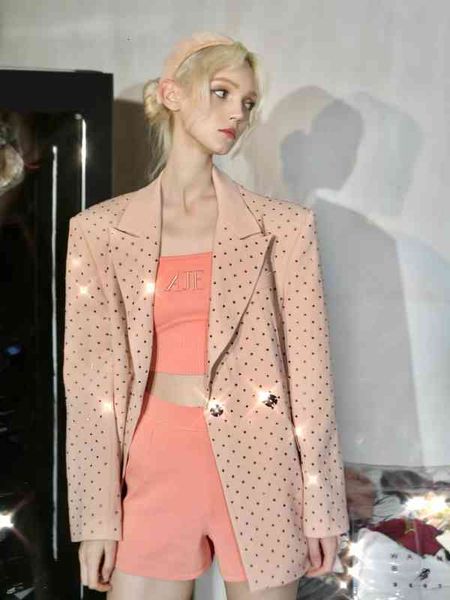 women's suits & blazers pink heavy industry nail diamond suit coat female fashion french minority korean version loose temperament leis, White;black
women's suits & blazers pink heavy industry nail diamond suit coat female fashion french minority korean version loose temperament leis, White;black