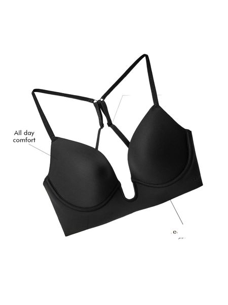 luvlette u-plunge backless seamless bra for night out dress g9zq#, Black;red 
luvlette u-plunge backless seamless bra for night out dress g9zq#, Black;red