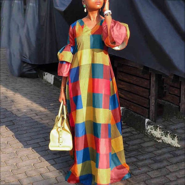 designer women's prom dresses 2022 fashion women's color lattice lantern sleeve printed floor gth skirt, Black
designer women's prom dresses 2022 fashion women's color lattice lantern sleeve printed floor gth skirt, Black