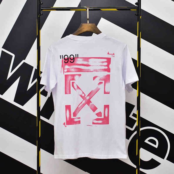 off summer new short sleeve t-shirt ow digital 99 pink arrow print men's and women's, White;black
off summer new short sleeve t-shirt ow digital 99 pink arrow print men's and women's, White;black