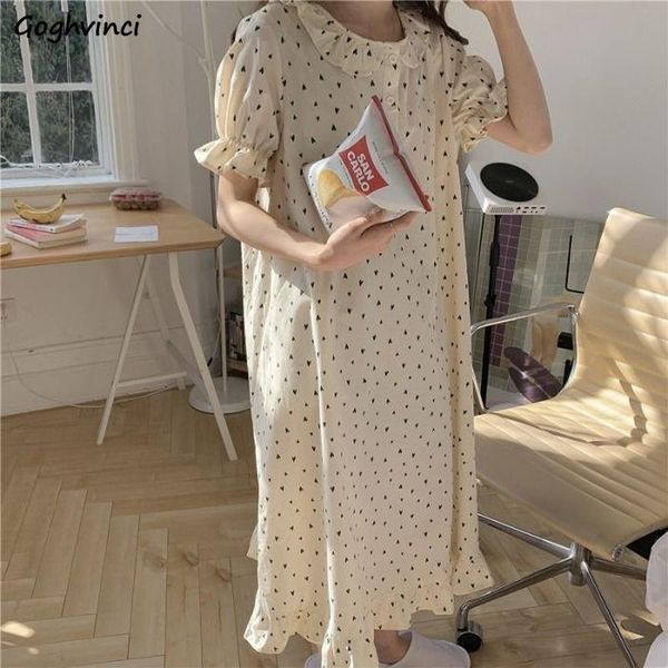 nightgowns women sweet heart sleepwear print homewear sleepdress korean comfortable preppy girls ruffles female leisure all-match clothing, Black;red
nightgowns women sweet heart sleepwear print homewear sleepdress korean comfortable preppy girls ruffles female leisure all-match clothing, Black;red