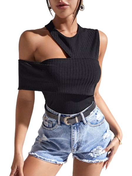 asymmetrical ribbed knit c9mx#, White 
asymmetrical ribbed knit c9mx#, White