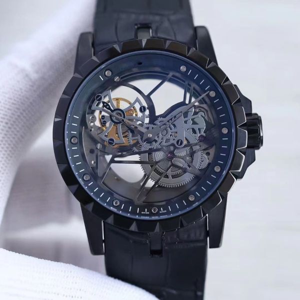 aaa men's luxury watch excalibur full hollow 46mm stainless steel case star automatic mechanical takes the lead leather strap wristwatc, Slivery;brown
aaa men's luxury watch excalibur full hollow 46mm stainless steel case star automatic mechanical takes the lead leather strap wristwatc, Slivery;brown
