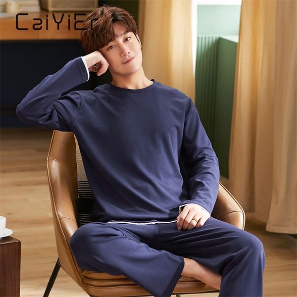 caiyier 100 cotton pajamas set for men thick round neck sleepwear set casual long sleeve trousers winter men loung wear lj201113, Black;brown
caiyier 100 cotton pajamas set for men thick round neck sleepwear set casual long sleeve trousers winter men loung wear lj201113, Black;brown