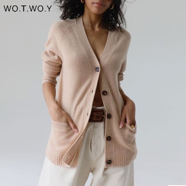 wotwoy single breasted cashmere cropped cardigans women knitted losse vneck sweaters women solid casual cardigans female y200915, White;black 
wotwoy single breasted cashmere cropped cardigans women knitted losse vneck sweaters women solid casual cardigans female y200915, White;black