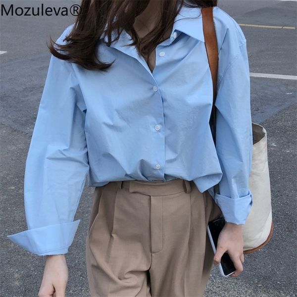 mozuleva 2020 spring summer casual loose women blouses shirts minimalist singlebreasted female blue shirts oversized femme t200803, White
mozuleva 2020 spring summer casual loose women blouses shirts minimalist singlebreasted female blue shirts oversized femme t200803, White