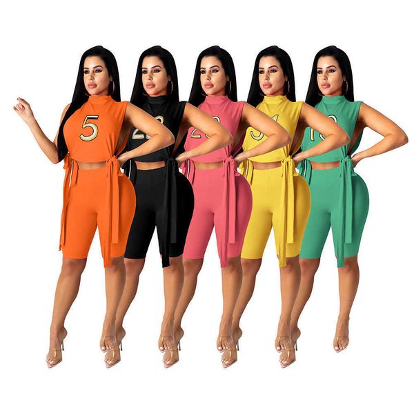women two piece pants set 2022 summer tracksuits designer fashion embroidery bandage vest crop and shorts, Gray
women two piece pants set 2022 summer tracksuits designer fashion embroidery bandage vest crop and shorts, Gray