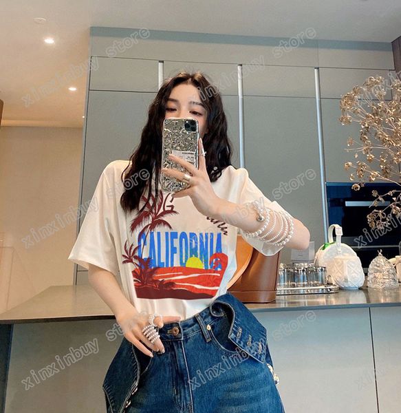 22ss women designers t shirts tee california print short sleeve crew neck streetwear black xinxinbuy xs-l, White
22ss women designers t shirts tee california print short sleeve crew neck streetwear black xinxinbuy xs-l, White