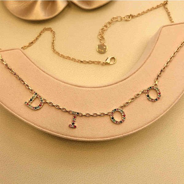 end d di color diamond letter simple women's neck chain2022 luxury brand fashion design versatile necklace, Silver
end d di color diamond letter simple women's neck chain2022 luxury brand fashion design versatile necklace, Silver