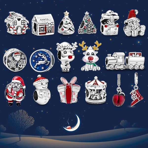 925 sterling silver christmas gift santa claus charm elk bead man fit pandora bracelet, Black
925 sterling silver christmas gift santa claus charm elk bead man fit pandora bracelet, Black