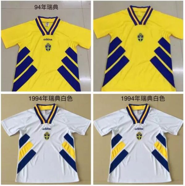 1994 retro sweden soccer jerseys 94 95 dahlin brolin larsson andersson home away football shirt uniforms, Black;yellow
1994 retro sweden soccer jerseys 94 95 dahlin brolin larsson andersson home away football shirt uniforms, Black;yellow