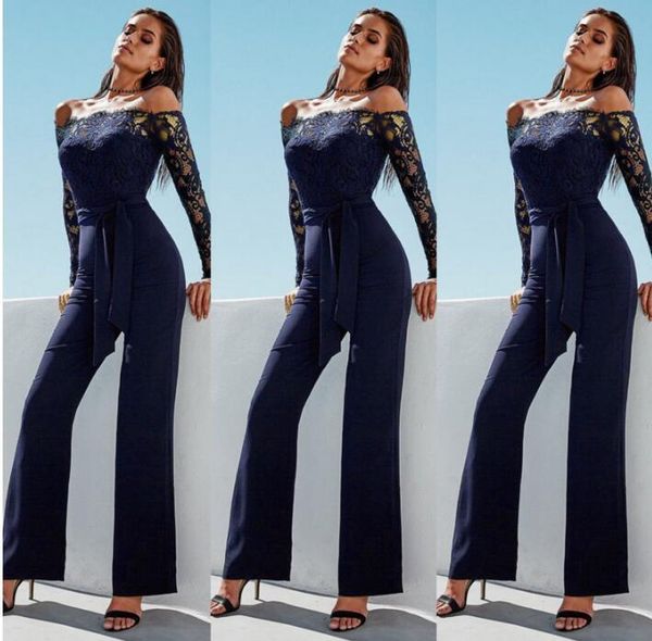 women's jumpsuits & rompers elegant off shoulder lace womens summer jumpsuit ladies casual long trousers overalls white, Black;white
women's jumpsuits & rompers elegant off shoulder lace womens summer jumpsuit ladies casual long trousers overalls white, Black;white