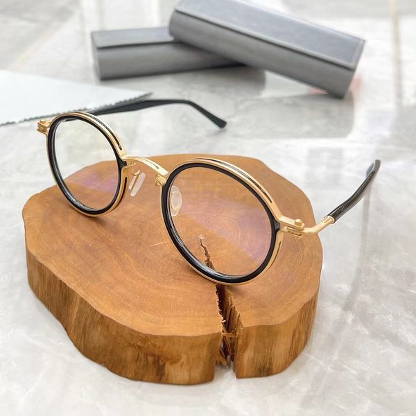 rlt5862 optical eyeglasses for men women retro style anti-blue light lens titanium frame glasses with box, White;black
rlt5862 optical eyeglasses for men women retro style anti-blue light lens titanium frame glasses with box, White;black