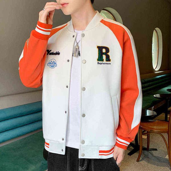 high street english baseball jacket men's spring and autumn tide brand fat plus size clothes loose casual jacket, Black;brown
high street english baseball jacket men's spring and autumn tide brand fat plus size clothes loose casual jacket, Black;brown