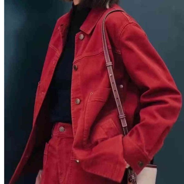 women's jackets xiaohe spring and summer cotton denim jacket loose casual large pocket design regular jacket women, Black;brown
women's jackets xiaohe spring and summer cotton denim jacket loose casual large pocket design regular jacket women, Black;brown