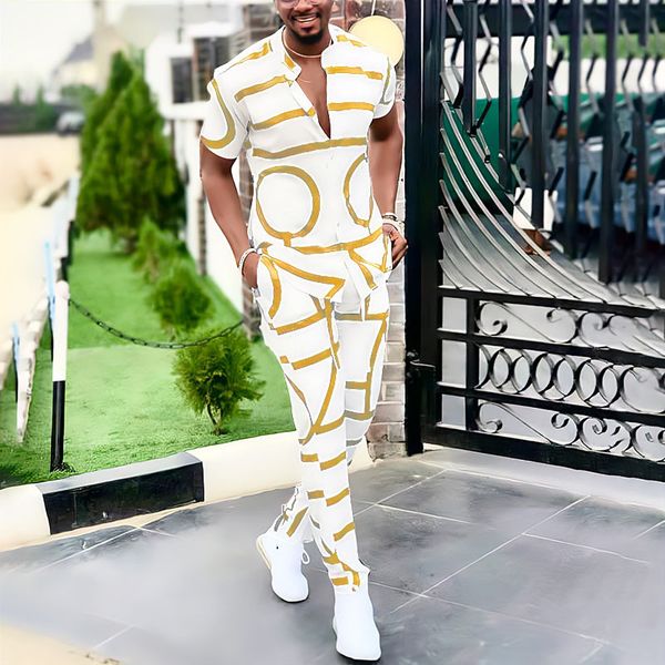 Summer Fashion 2 Piece Set Tracksuits men Clothes Geometric Printed Shirts Pants Suit Outfits Suit High quality Blouse Trouser plus size pant Sets, As picture 6
Summer Fashion 2 Piece Set Tracksuits men Clothes Geometric Printed Shirts Pants Suit Outfits Suit High quality Blouse Trouser plus size pant Sets, As picture 6