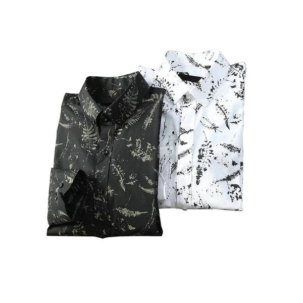 new pattern luxury designer's year of business casual shirt long sleeve stripe slim for social men fashion, White;black
new pattern luxury designer's year of business casual shirt long sleeve stripe slim for social men fashion, White;black