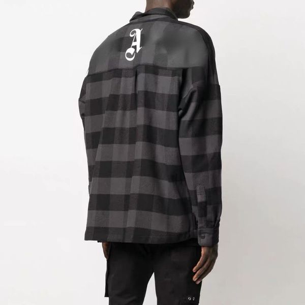 high street men's and women's casual shirts cotton angel alphabet print thin jacket retro plaid fashion long sleeve shirts, White;black
high street men's and women's casual shirts cotton angel alphabet print thin jacket retro plaid fashion long sleeve shirts, White;black