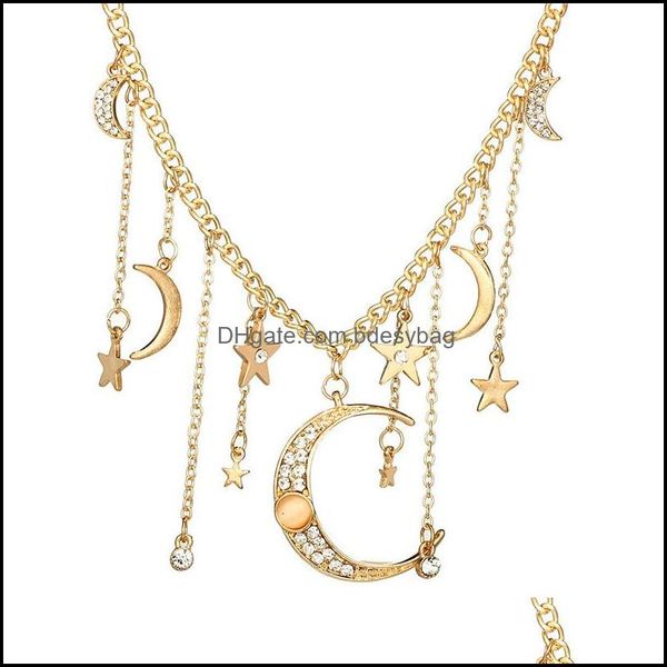 pendant necklaces pendants jewelry fashion moon star for women rhinestone chokers necklace gold plated link chains gift drop delivery 2021, Silver
pendant necklaces pendants jewelry fashion moon star for women rhinestone chokers necklace gold plated link chains gift drop delivery 2021, Silver