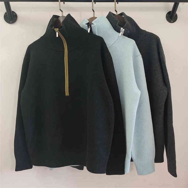 women's sweaters lazy and fashionable french minority semi zipper contrast lapel loose sweater with pullover casual, White;black
women's sweaters lazy and fashionable french minority semi zipper contrast lapel loose sweater with pullover casual, White;black