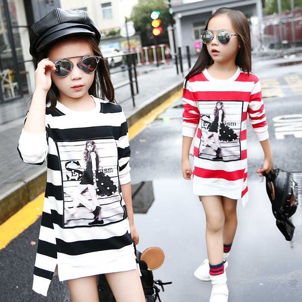 spring fall girls clothes long-sleeved t-shirt round collar printing irregular stripe black red color 4-12 ages, Blue
spring fall girls clothes long-sleeved t-shirt round collar printing irregular stripe black red color 4-12 ages, Blue