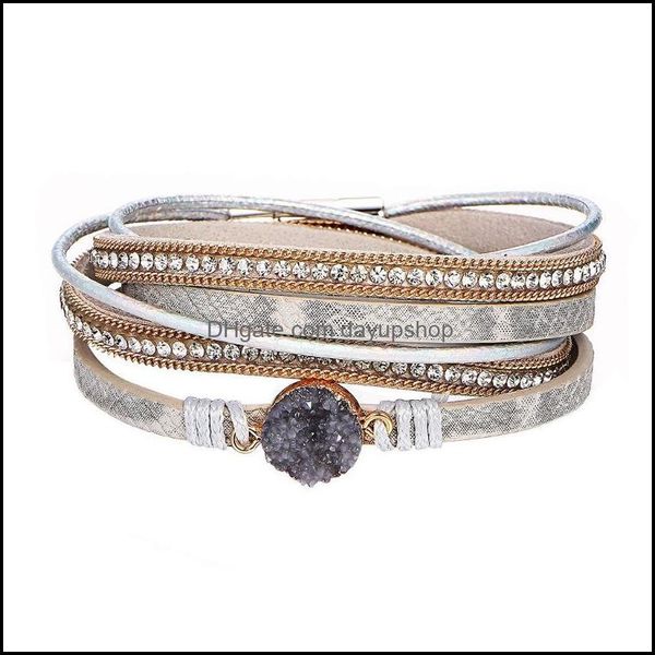 link chain bracelets jewelry link womens brand mti-layer leather bracelet - braided wrap with alloy magnetic femme dhh5a, Black
link chain bracelets jewelry link womens brand mti-layer leather bracelet - braided wrap with alloy magnetic femme dhh5a, Black