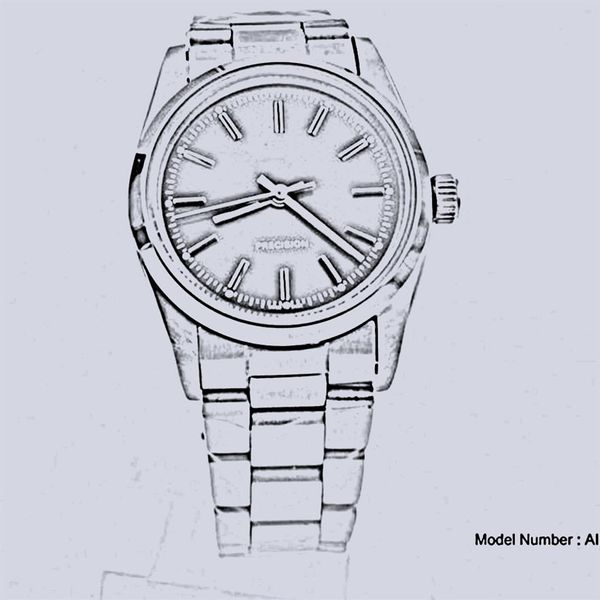 classic style blue and white chassis air king stainless steel automatic mechanical movement 36mm men's fashion w2594, Slivery;brown
classic style blue and white chassis air king stainless steel automatic mechanical movement 36mm men's fashion w2594, Slivery;brown
