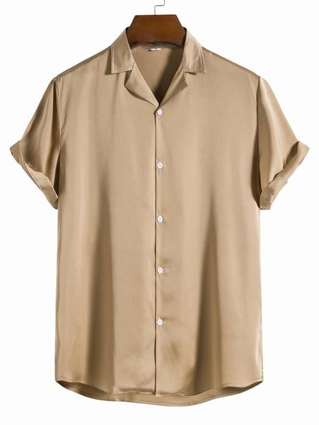 men lapel neck satin shirt f21o#, White;black
men lapel neck satin shirt f21o#, White;black