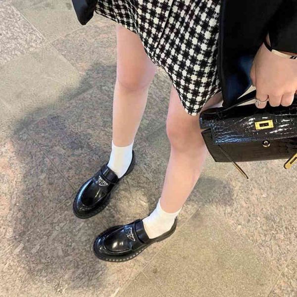 women's dress shoes uniform leather shoes black round head fashion 1eio