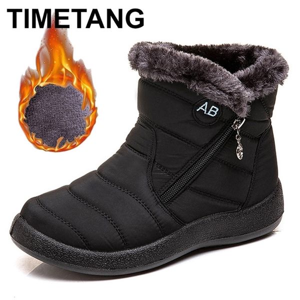 timetang womens ankle fur warm snow shoes for women waterproof padded winter boots womenfootwear 201030, Black
timetang womens ankle fur warm snow shoes for women waterproof padded winter boots womenfootwear 201030, Black