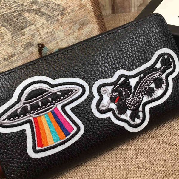 wallet leather designer cflying saucer print lutch luxury long zipper purses card holder 220525, Red;black
wallet leather designer cflying saucer print lutch luxury long zipper purses card holder 220525, Red;black