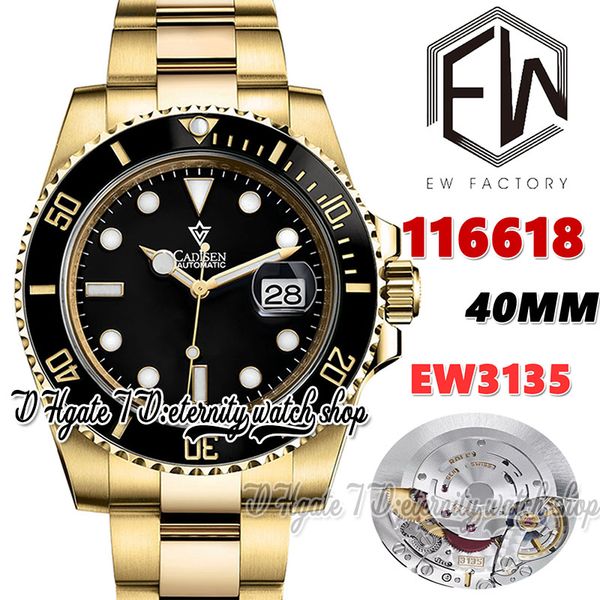 ewf v2 ew116618 ew3135 automatic mens watch 40mm ceramics bezel black dial gold 904l steel bracelet with same serial warranty card super edi, Slivery;brown
ewf v2 ew116618 ew3135 automatic mens watch 40mm ceramics bezel black dial gold 904l steel bracelet with same serial warranty card super edi, Slivery;brown