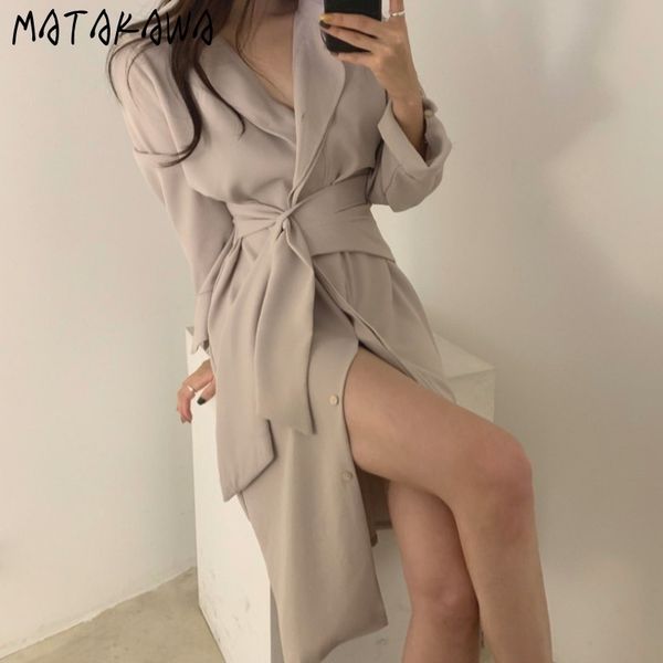 korea lapel shirt midi dresses autumn women dress french elegant laceup waist slimming vestidos 210506, Black;gray
korea lapel shirt midi dresses autumn women dress french elegant laceup waist slimming vestidos 210506, Black;gray