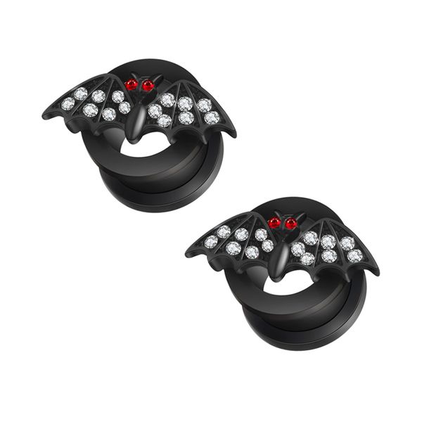 bat animal popular stainless steel ear plugs tunnels stretchers fashion body piercing jewelry earring expanders gauges 2pcs, Silver
bat animal popular stainless steel ear plugs tunnels stretchers fashion body piercing jewelry earring expanders gauges 2pcs, Silver