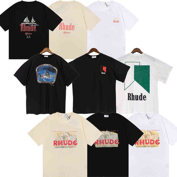 21 ss designer america ins tide brand rhude men's t-shirts round neck tee printed men and women short-sleeved casual loose fashion high, White;black
21 ss designer america ins tide brand rhude men's t-shirts round neck tee printed men and women short-sleeved casual loose fashion high, White;black
