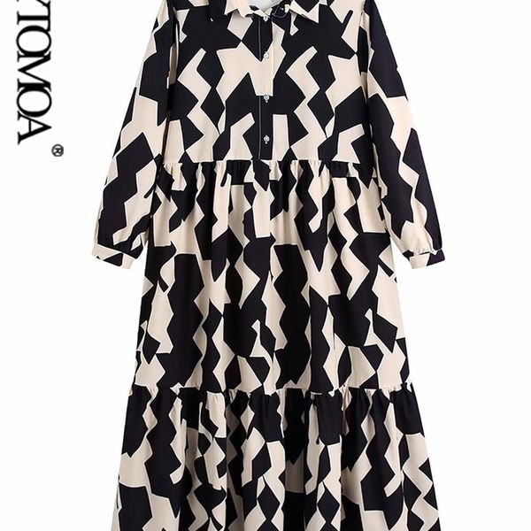 kpytomoa women fashion geometric print ruffled midi dress vintage three quarter sleeve buttonup female dresses vestidos 220527, Black;gray
kpytomoa women fashion geometric print ruffled midi dress vintage three quarter sleeve buttonup female dresses vestidos 220527, Black;gray