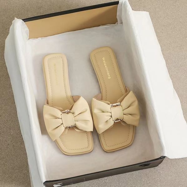 sandals women wear summer new korean version bow flat slippers fairy wind open toe slippers women, Black
sandals women wear summer new korean version bow flat slippers fairy wind open toe slippers women, Black