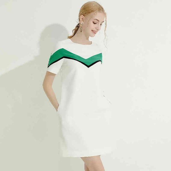 casual dresses loose and thin round neck short sleeve dress in summer simple color matching medium long skirt large women's ly-1009 idh, Black;gray
casual dresses loose and thin round neck short sleeve dress in summer simple color matching medium long skirt large women's ly-1009 idh, Black;gray