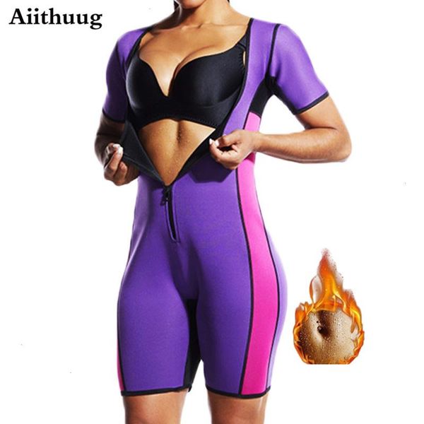 aiithuug womens sauna suit shapewear shaper weight loss corset sweat body slimming neoprene short sleeve bodysuit, Black;white
aiithuug womens sauna suit shapewear shaper weight loss corset sweat body slimming neoprene short sleeve bodysuit, Black;white