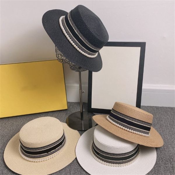designer hats summer women famous pearl wide-brimmed hat classic sun casquette bucket cap sun protection caps 2022, Blue;gray
designer hats summer women famous pearl wide-brimmed hat classic sun casquette bucket cap sun protection caps 2022, Blue;gray