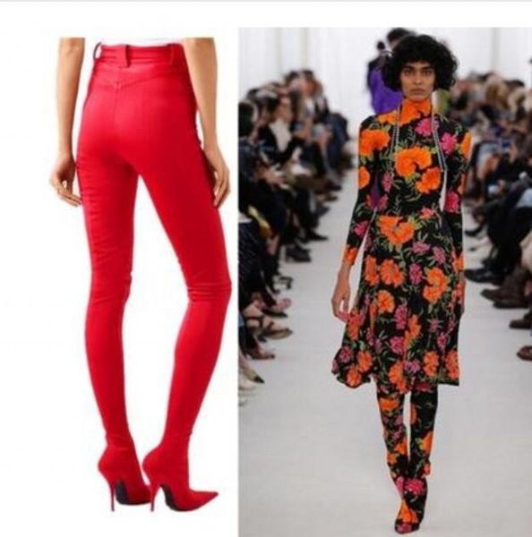 new fabric stretch boots women pointed toe fashion over the knee boot winter shoes, Black
new fabric stretch boots women pointed toe fashion over the knee boot winter shoes, Black