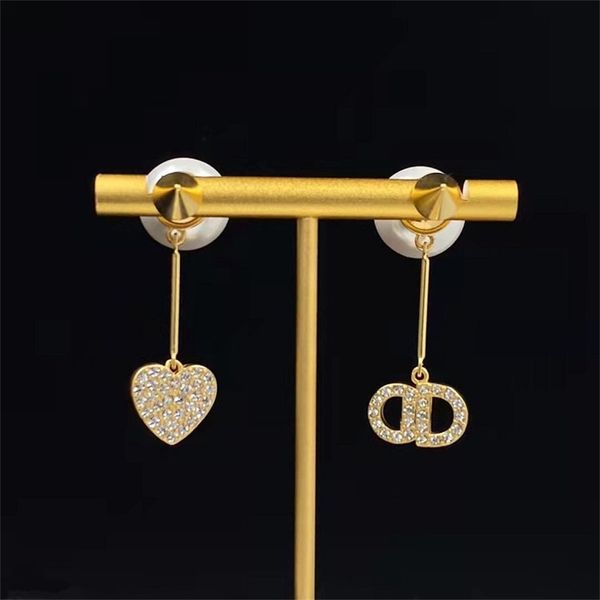 ornament charm earring heart-shaped long pearl earrings brass earrings female 925 silver needle, Golden
ornament charm earring heart-shaped long pearl earrings brass earrings female 925 silver needle, Golden