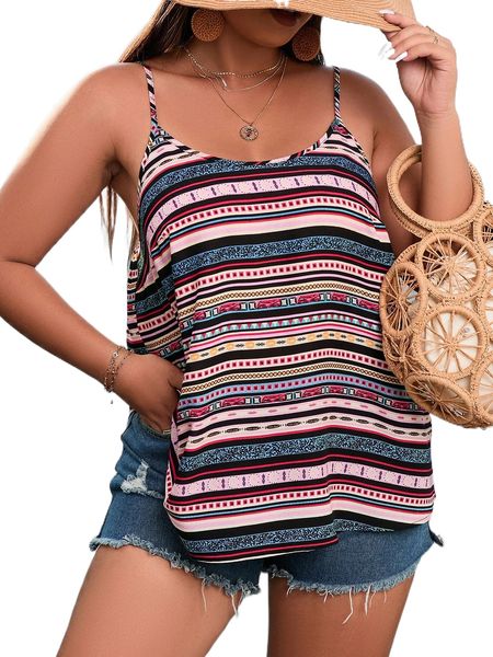 plus geo print cami x0xk#, Black
plus geo print cami x0xk#, Black