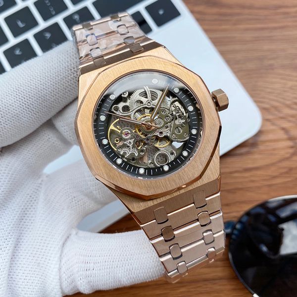 hollow out mens watch automatic mechanical watches 43mm business wristwatches fashion men wristwatch montre de luxe, Slivery;brown
hollow out mens watch automatic mechanical watches 43mm business wristwatches fashion men wristwatch montre de luxe, Slivery;brown