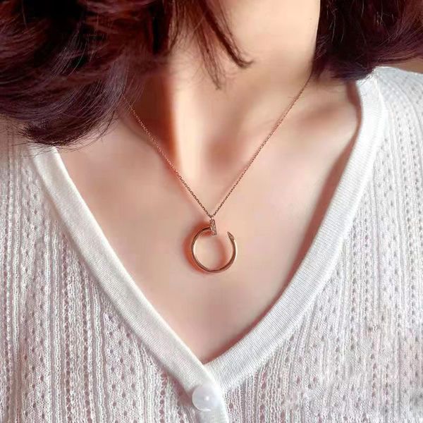 designer pendant necklaces brand jewelry for women fashion trendy geometric nails titanium necklace chirstmas luxury classic pendants lovers, Silver
designer pendant necklaces brand jewelry for women fashion trendy geometric nails titanium necklace chirstmas luxury classic pendants lovers, Silver