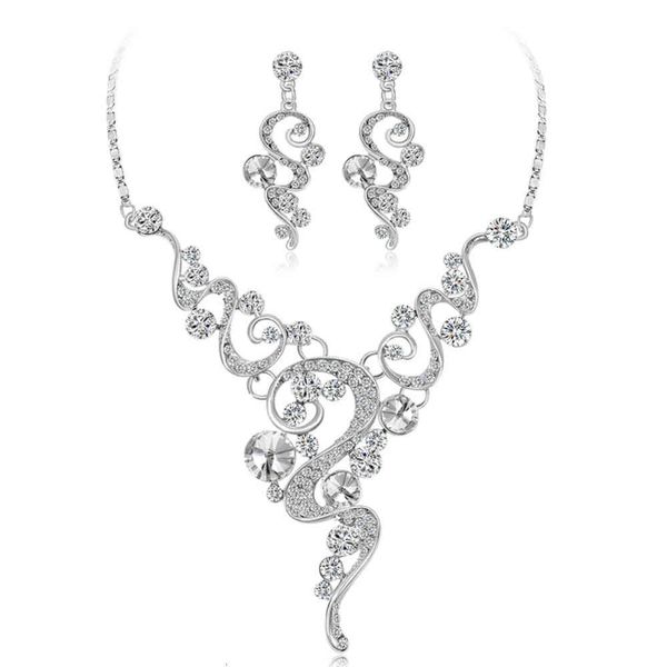 japan and south korea bridal necklace set fashion temperament alloy diamond necklace set, Slivery;golden
japan and south korea bridal necklace set fashion temperament alloy diamond necklace set, Slivery;golden