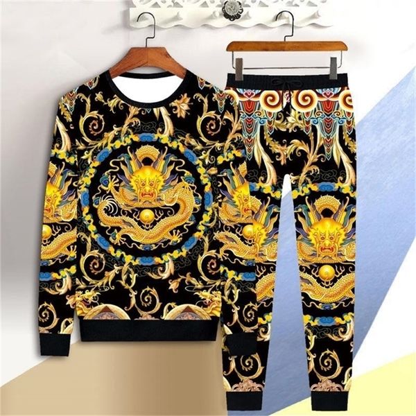 men's sportswear suit male 3d bull head short-sleeved casual slim t-shirt trousers 2-piece set 3d tiger print t-shirt pants 201210, Gray
men's sportswear suit male 3d bull head short-sleeved casual slim t-shirt trousers 2-piece set 3d tiger print t-shirt pants 201210, Gray