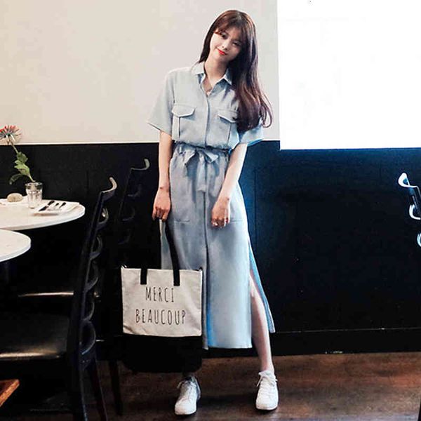 casual dresses 2022 summer fashion design sense shirt split neck dress kikyo french slim long skirt women lw52, Black;gray
casual dresses 2022 summer fashion design sense shirt split neck dress kikyo french slim long skirt women lw52, Black;gray